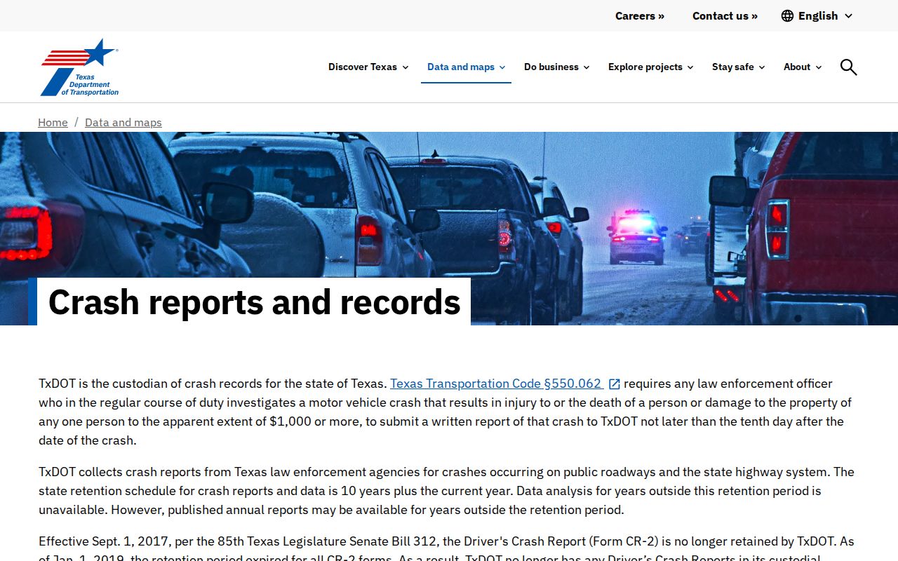 TxDOT crash record route connected to Kent County highway arrests