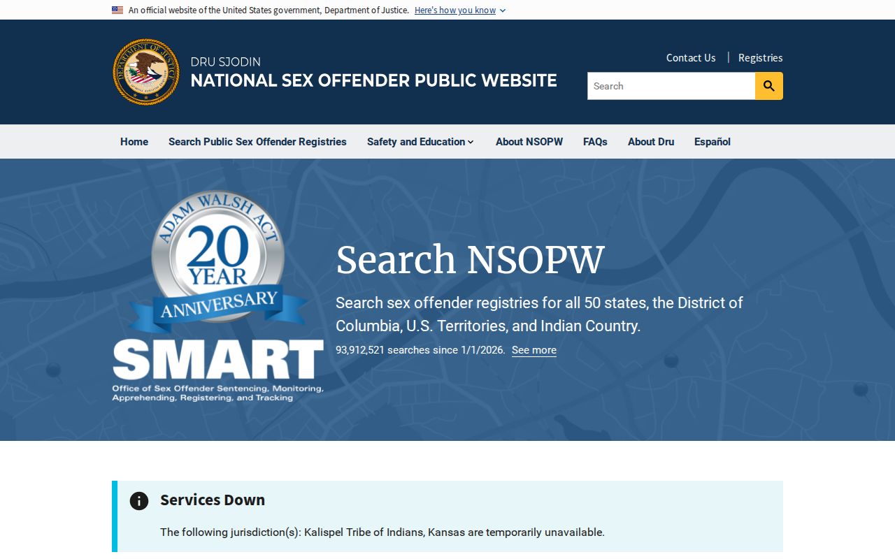 National registry search supplement for a Kent County sex offender check